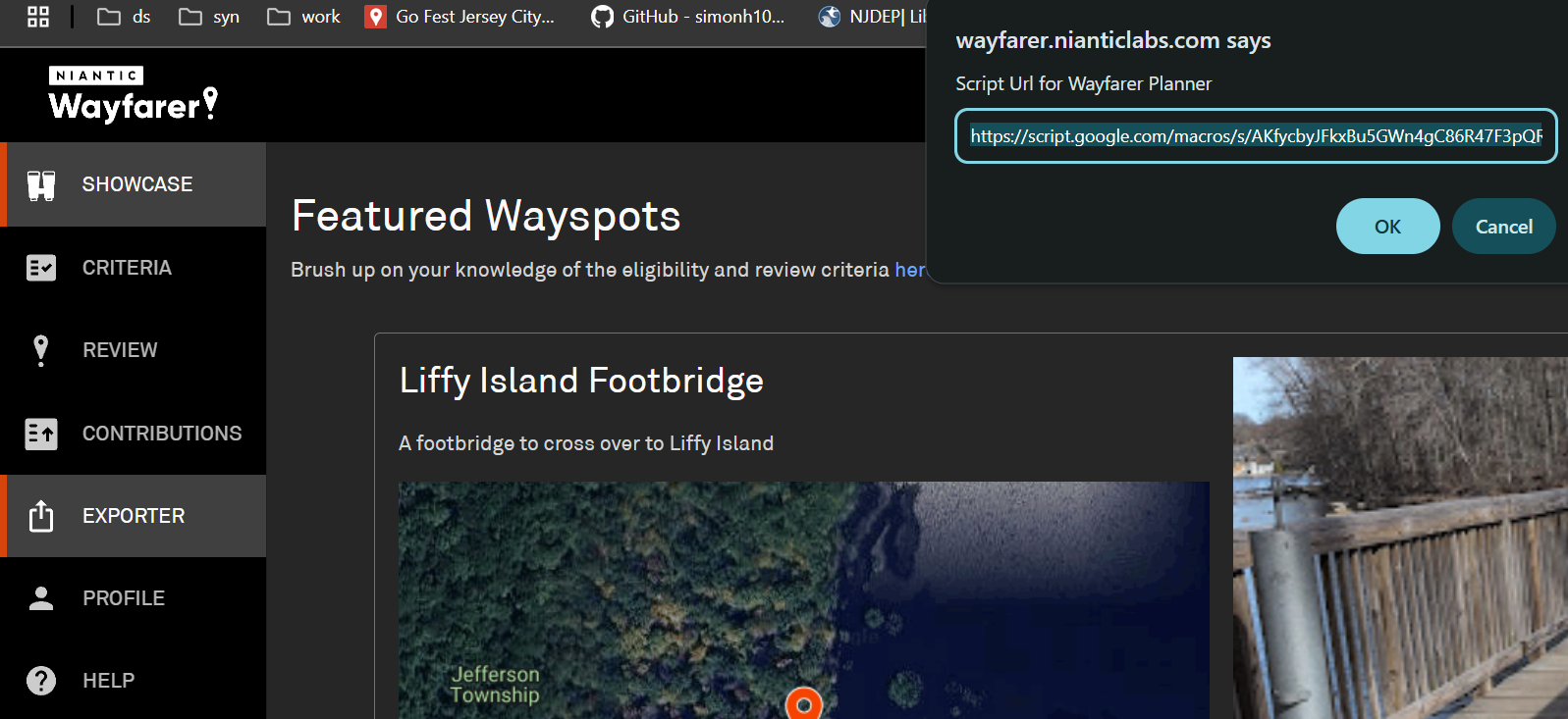 Wayfarer Exporter Configuration